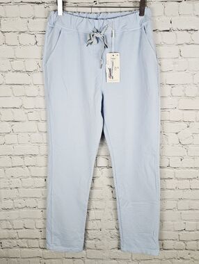 SORELLA | drawstring waist baby blue sweatpants